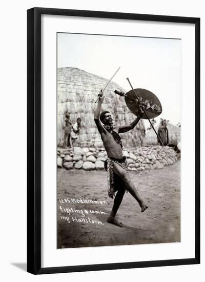 Medicine Man Fighting a Coming Hailstorm-null-Framed Photographic Print