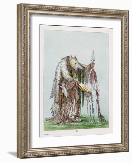 Medicine-Man of the Blackfeet People-George Catlin-Framed Art Print