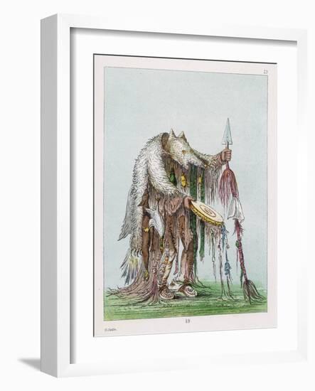 Medicine-Man of the Blackfeet People-George Catlin-Framed Art Print