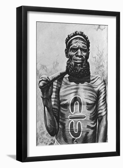 Medicine Man of the Worgaia, Central Australia, 1922-null-Framed Giclee Print