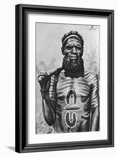 Medicine Man of the Worgaia, Central Australia, 1922-null-Framed Giclee Print