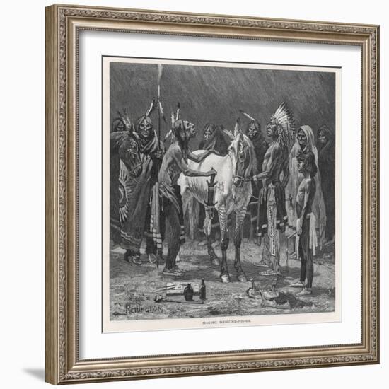 Medicine Ponies of the Sioux-Frederic Sackrider Remington-Framed Art Print