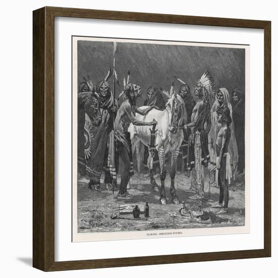 Medicine Ponies of the Sioux-Frederic Sackrider Remington-Framed Art Print