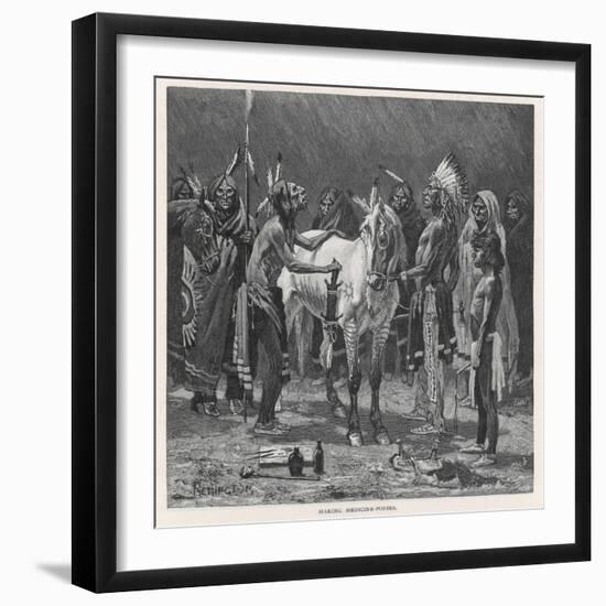 Medicine Ponies of the Sioux-Frederic Sackrider Remington-Framed Art Print