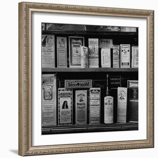 Medicines For Sale at a Local Drugstore-Francis Miller-Framed Photographic Print