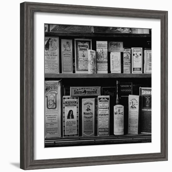 Medicines For Sale at a Local Drugstore-Francis Miller-Framed Photographic Print