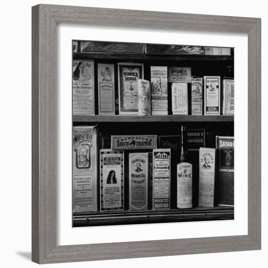 Medicines For Sale at a Local Drugstore-Francis Miller-Framed Photographic Print