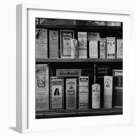 Medicines For Sale at a Local Drugstore-Francis Miller-Framed Photographic Print