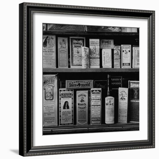 Medicines For Sale at a Local Drugstore-Francis Miller-Framed Photographic Print