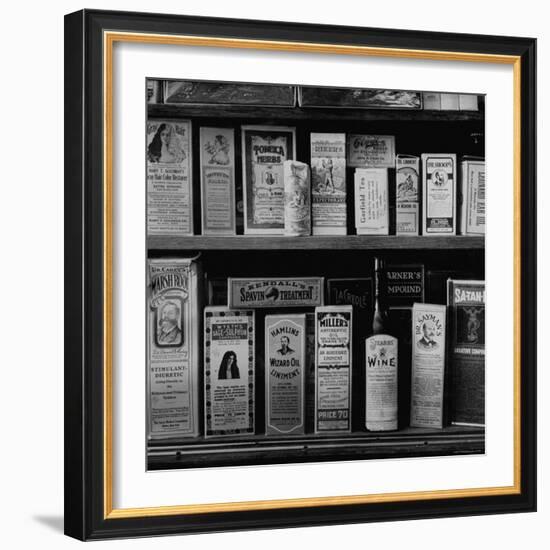 Medicines For Sale at a Local Drugstore-Francis Miller-Framed Photographic Print