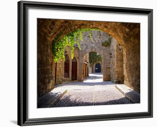 Medieval Arched Street-Jeni Foto-Framed Premium Photographic Print