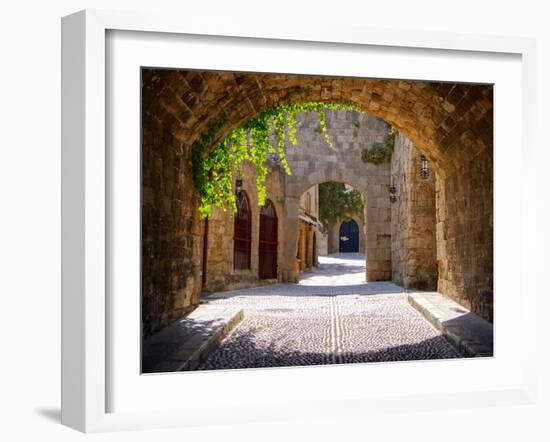 Medieval Arched Street-Jeni Foto-Framed Photographic Print