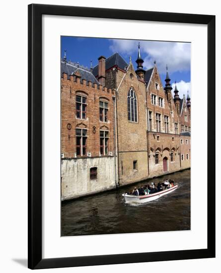 Medieval Architecture along the Canals of Brugge, Belgium-Cindy Miller Hopkins-Framed Photographic Print