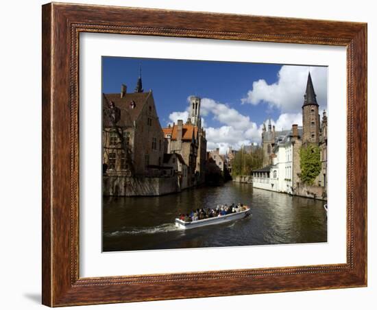 Medieval Architecture along the Canals of Brugge, Belgium-Cindy Miller Hopkins-Framed Photographic Print