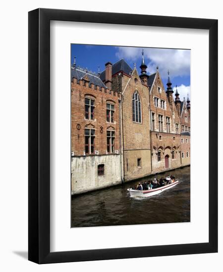 Medieval Architecture along the Canals of Brugge, Belgium-Cindy Miller Hopkins-Framed Photographic Print