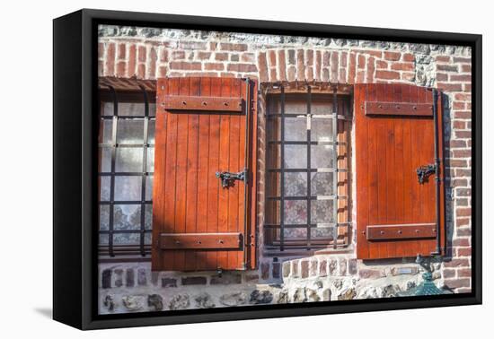 Medieval architecture, Honfleur, Normandy, France-Jim Engelbrecht-Framed Premier Image Canvas