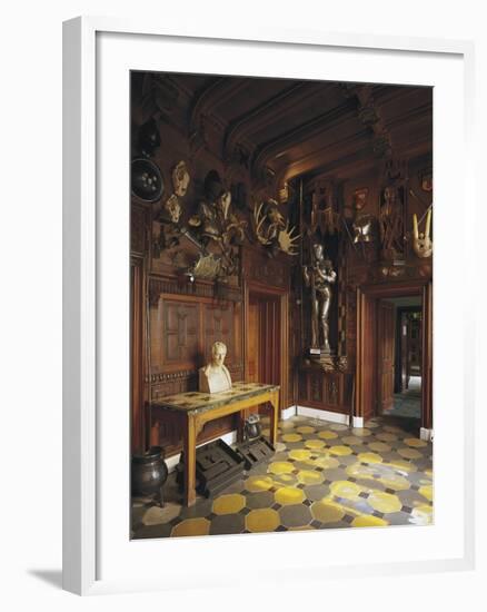 Medieval Arms and Armor at Entrance of Abbotsford House (19th Century)-null-Framed Photographic Print