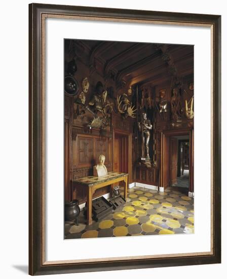 Medieval Arms and Armor at Entrance of Abbotsford House (19th Century)-null-Framed Photographic Print