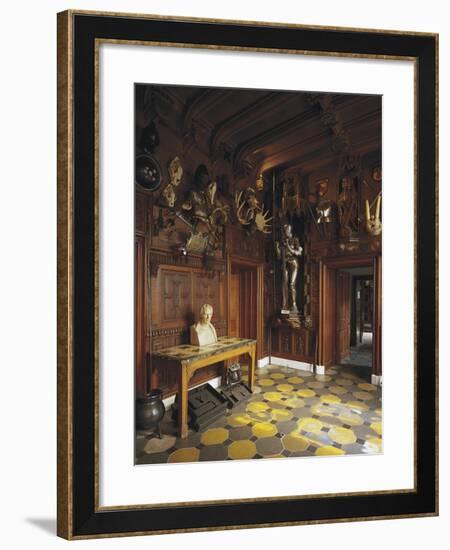 Medieval Arms and Armor at Entrance of Abbotsford House (19th Century)-null-Framed Photographic Print