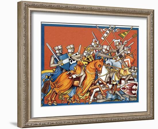 Medieval Battle-Escott-Framed Giclee Print