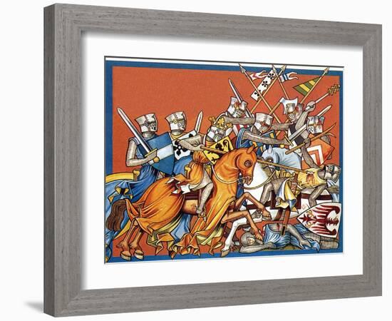 Medieval Battle-Escott-Framed Giclee Print