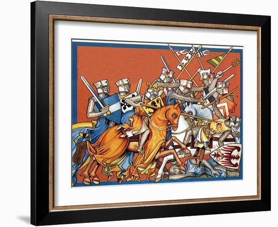 Medieval Battle-Escott-Framed Giclee Print