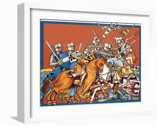 Medieval Battle-Escott-Framed Giclee Print