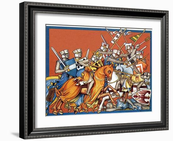 Medieval Battle-Escott-Framed Giclee Print