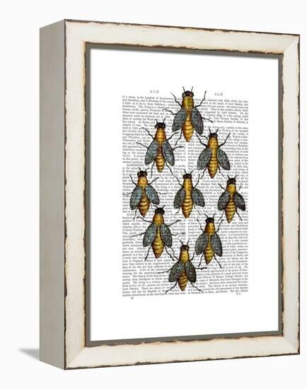Medieval Bees-Fab Funky-Framed Stretched Canvas