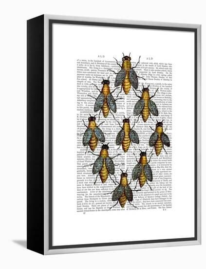 Medieval Bees-Fab Funky-Framed Stretched Canvas