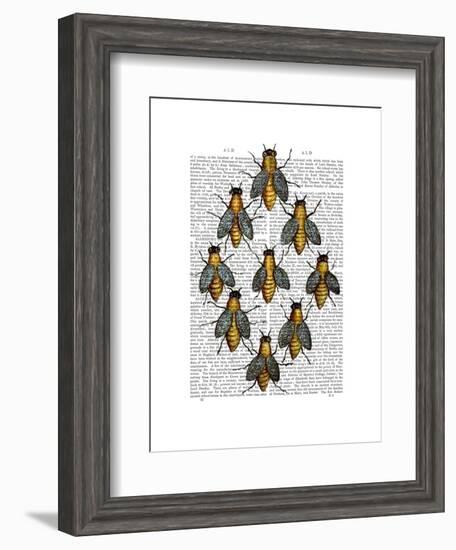 Medieval Bees-Fab Funky-Framed Art Print