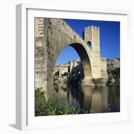Medieval Bridge, Besalu, Catalunya (Costa Brava), Spain-Stuart Black-Framed Photographic Print