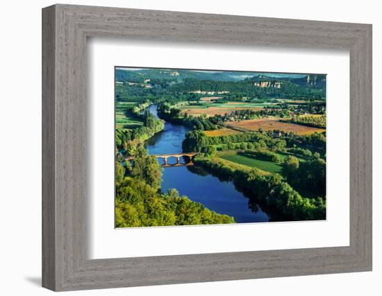 Medieval Bridge over the Dordogne River Perigord France-OSTILL-Framed Photographic Print