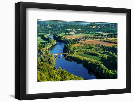 Medieval Bridge over the Dordogne River Perigord France-OSTILL-Framed Photographic Print