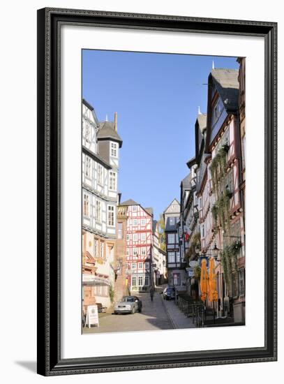 Medieval Buildings on Mainzer Street Viewed from the Market Square, Marburg, Hesse, Germany, Europe-Nick Upton-Framed Photographic Print