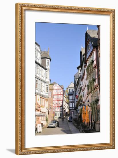 Medieval Buildings on Mainzer Street Viewed from the Market Square, Marburg, Hesse, Germany, Europe-Nick Upton-Framed Photographic Print