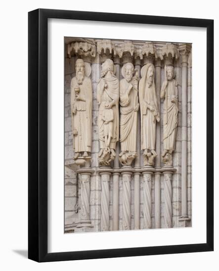 Medieval Carvings of Old Testament Figures, North Porch, Chartres Cathedral, UNESCO World Heritage-Nick Servian-Framed Photographic Print