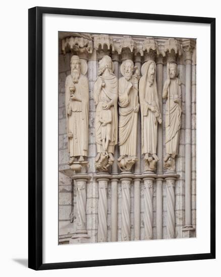 Medieval Carvings of Old Testament Figures, North Porch, Chartres Cathedral, UNESCO World Heritage-Nick Servian-Framed Photographic Print