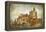Medieval Castle Alcazar, Segovia,Spain- Picture In Paintig Style-Maugli-l-Framed Stretched Canvas