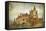 Medieval Castle Alcazar, Segovia,Spain- Picture In Paintig Style-Maugli-l-Framed Stretched Canvas