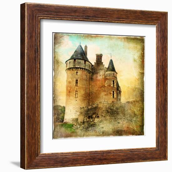 Medieval Castle - Artwork In Painting Style-Maugli-l-Framed Art Print