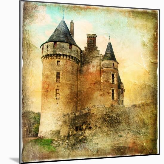 Medieval Castle - Artwork In Painting Style-Maugli-l-Mounted Art Print