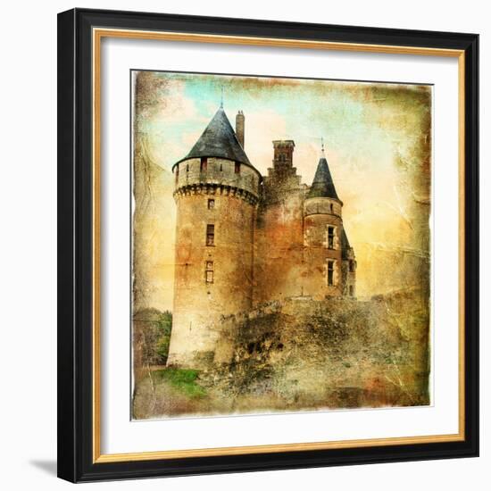Medieval Castle - Artwork In Painting Style-Maugli-l-Framed Art Print