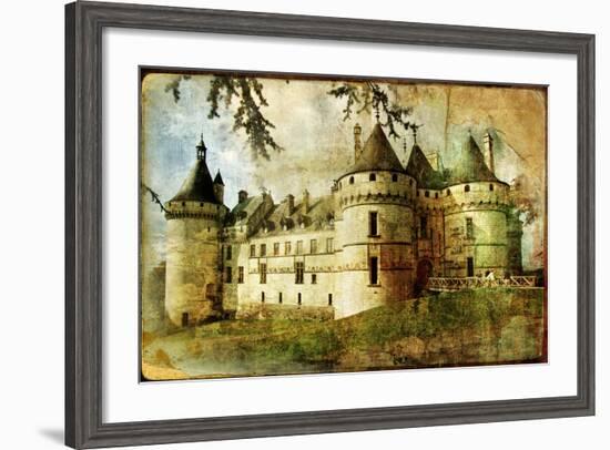 Medieval Castle - Old Book Of The Fairy Tales-Maugli-l-Framed Art Print