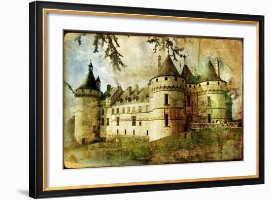 Medieval Castle - Old Book Of The Fairy Tales-Maugli-l-Framed Art Print