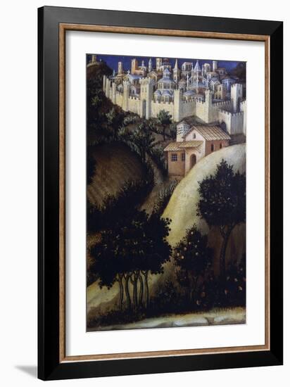 Medieval City, Detail from the Adoration of the Magi, 1423-Gentile da Fabriano-Framed Giclee Print