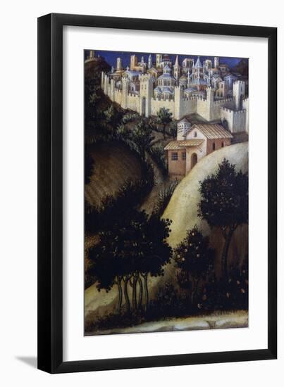 Medieval City, Detail from the Adoration of the Magi, 1423-Gentile da Fabriano-Framed Giclee Print
