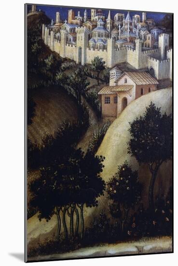 Medieval City, Detail from the Adoration of the Magi, 1423-Gentile da Fabriano-Mounted Giclee Print