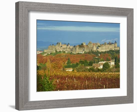 Medieval City of Carcassonne, UNESCO World Heritage Site, Aude, Languedoc-Roussillon, France, Europ-Tuul-Framed Photographic Print