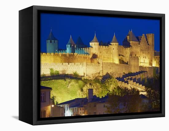 Medieval City of Carcassonne, UNESCO World Heritage Site, Aude, Languedoc-Roussillon, France, Europ-Tuul-Framed Premier Image Canvas